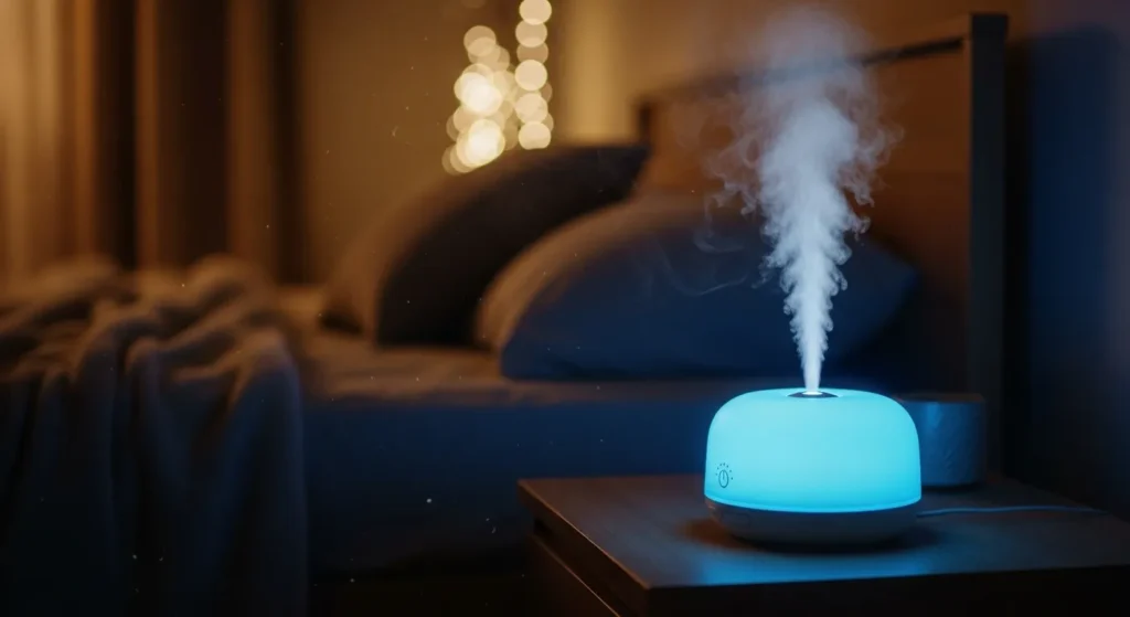 Posso colocar chá de camomila no umidificador?